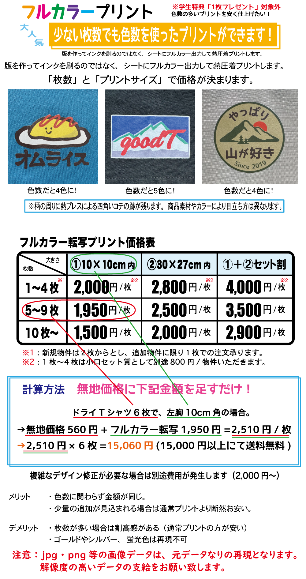 フルカラープリント　多色プリント