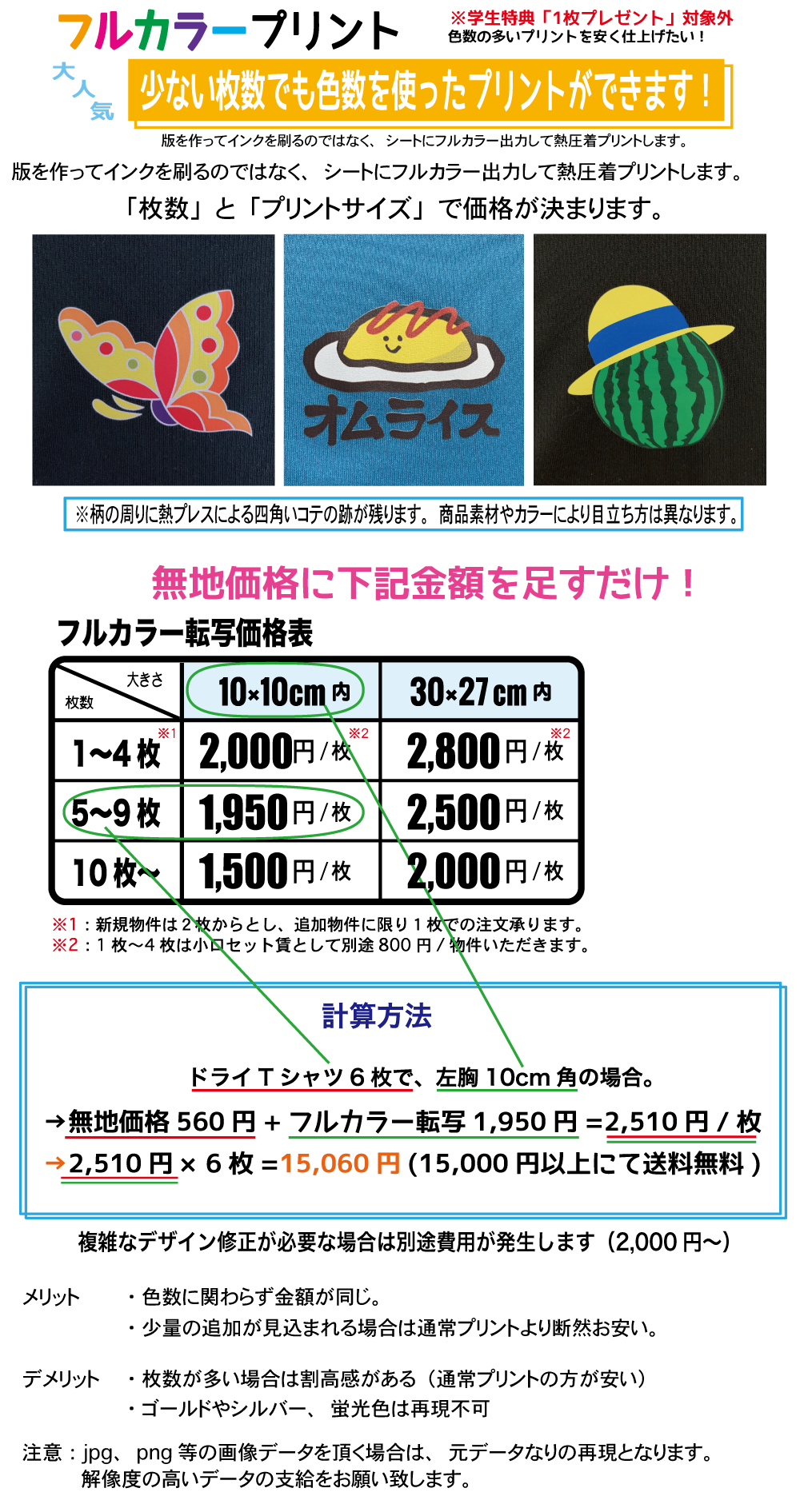 フルカラープリント　多色プリント